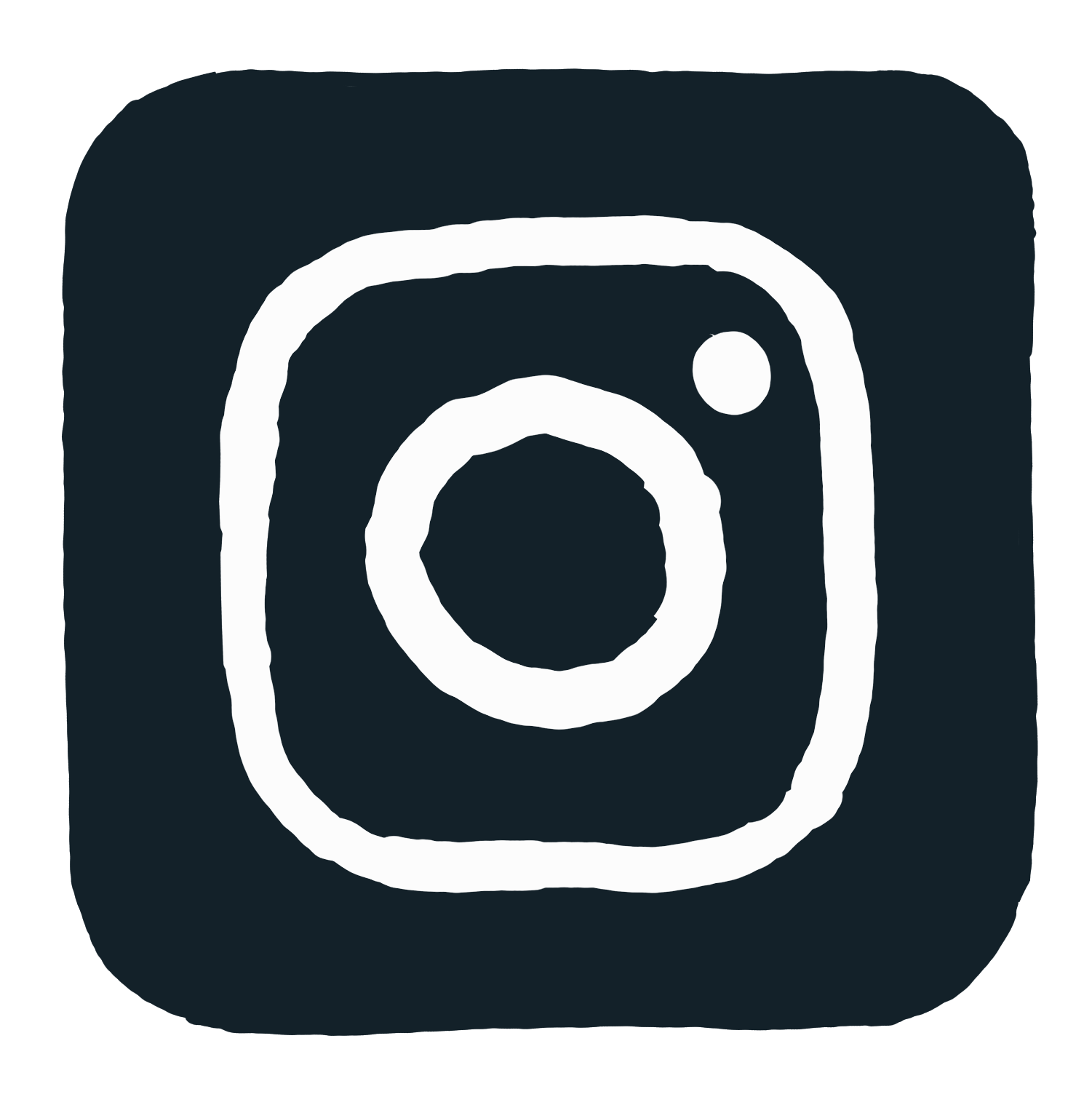 The instagram logo in a hand-drawn style.